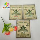 Resealable Herbal Incense Packaging Plastic Pouch 3 Side Sealed Z Zipper Tear Notches