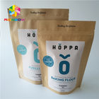 Opakowanie żywności bez zgrzewania na gorąco Stand Up Kraft Paper Zipper Bag for Nuts / Protein Powder