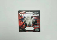 Męskie pigułki poprawiające wydajność seksualną Opakowania na blister Karty Rhino 99 50k 150k 3D