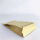 Niestandardowe zaakceptowane biodegradowalne torby z brązowego papieru pakowego z czterema uszczelnieniami i zamkiem błyskawicznym