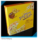 Żółte atrakcyjne opakowania z papieru Dostosowane logo do pakowania pizzy