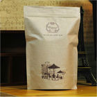 Ziarna kawy Dostosowane torby papierowe Brązowy Kraft Z okienkiem i zamkiem papierową torbę rzemieślniczą
