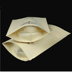 Ziarna kawy Dostosowane torby papierowe Brązowy Kraft Z okienkiem i zamkiem papierową torbę rzemieślniczą