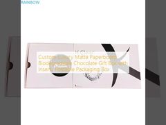 Luksusowe, matowe, biodegradowalne pudełko na czekoladki z tektury z wkładkami, składane pudełko do pakowania