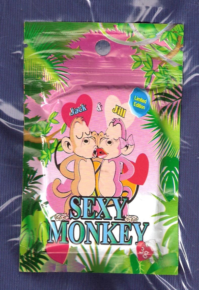 Zipper Round Hole Mini torby Ziplock 3g Sexy Monkey Laminated Botanical Saszetka