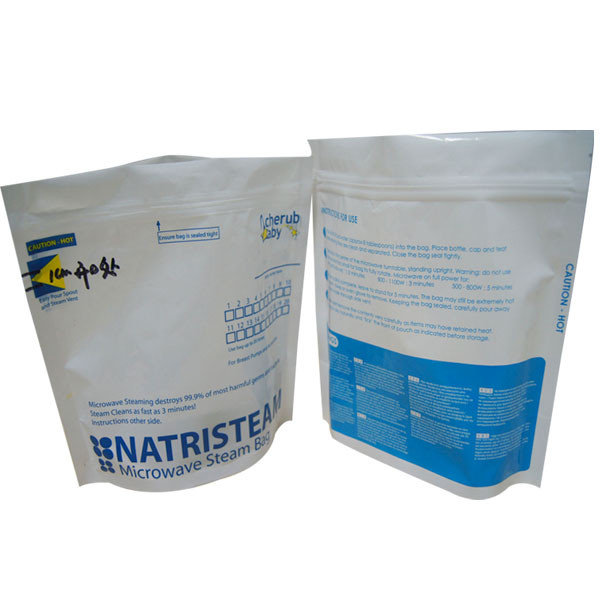 Stand Up Blue Vacuum Seal Torby do przechowywania żywności / mikrofalowe worki próżniowe do żywności