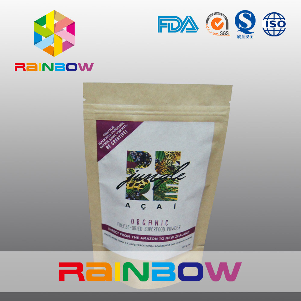 Freeze Dried Super Food Power Dostosowane torby papierowe z etykietami samoprzylepnymi