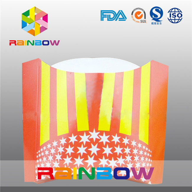 Jednorazowe składane pudełko kartonowe na pudełko z frytkami