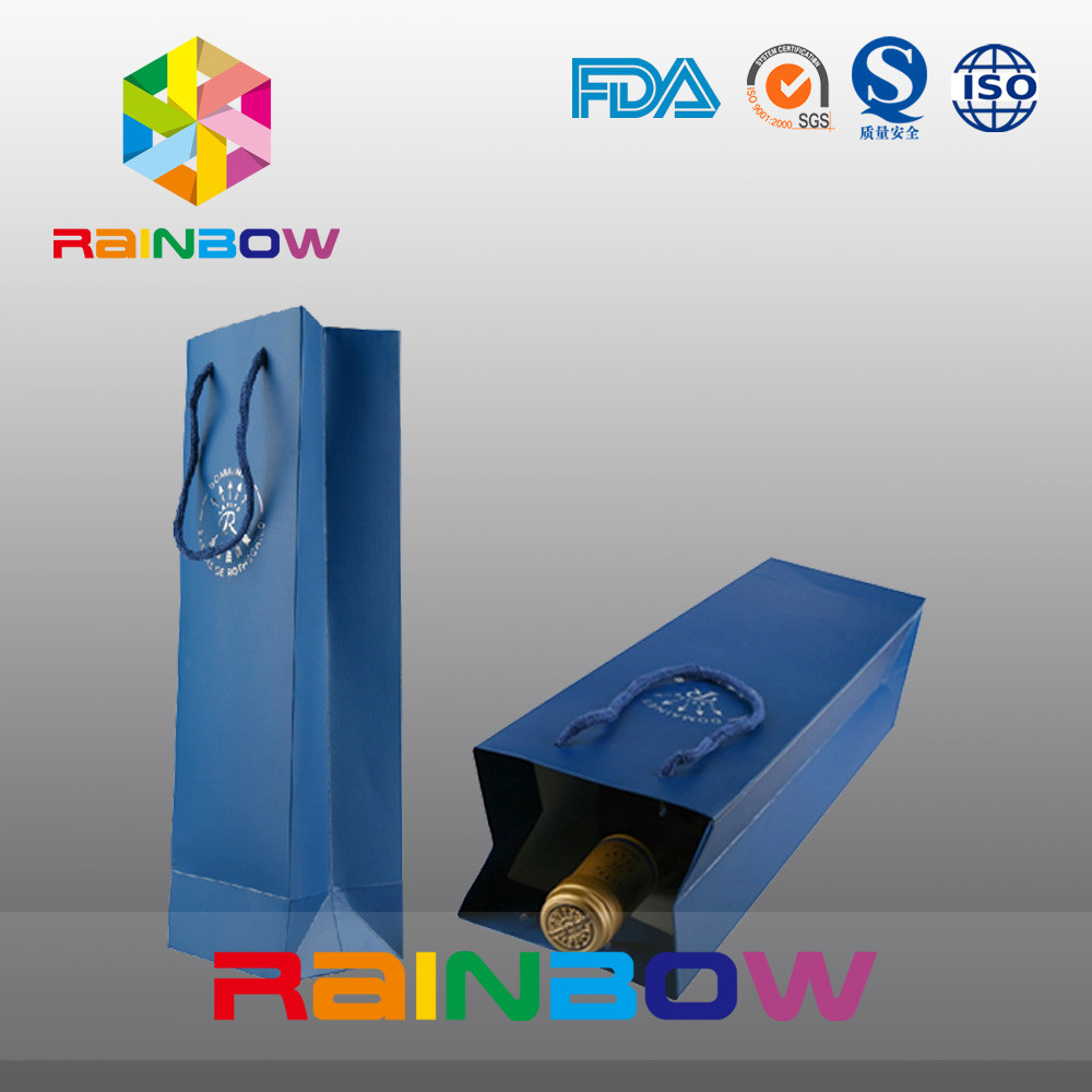 Butelki na wino Dostosowane torby papierowe / niestandardowe drukowane torby papierowe z nadrukiem logo