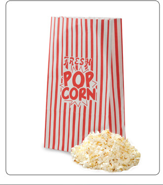 Niestandardowe płaskie dno brązowe torby papierowe z górą otwarte na przekąskę