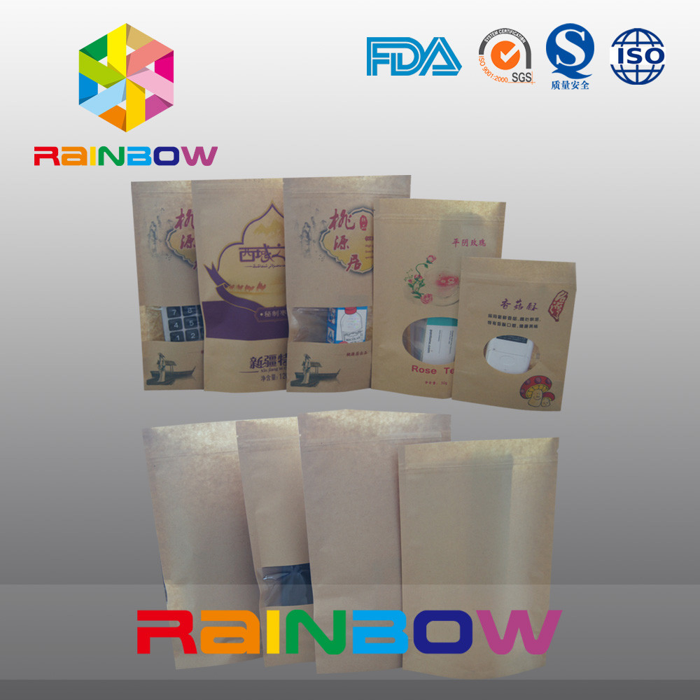 Niestandardowe drukowanie opakowań papierowych do pakowania przekąsek, Food Grade Snack Doupack With Ziplock