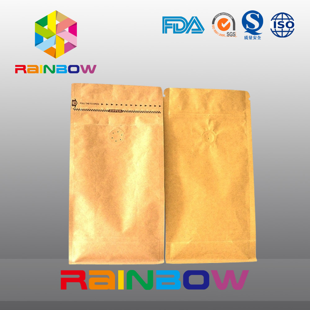 Dolny klin zatrzaskują torby ziplock do pakowania kawy z zaworem