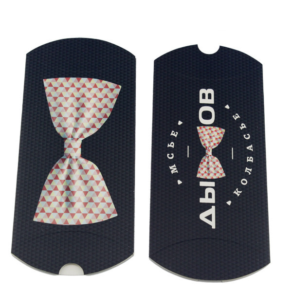 Black White Hair Extension Paper Box z niestandardowym rozmiarem i logo w kształcie poduszki