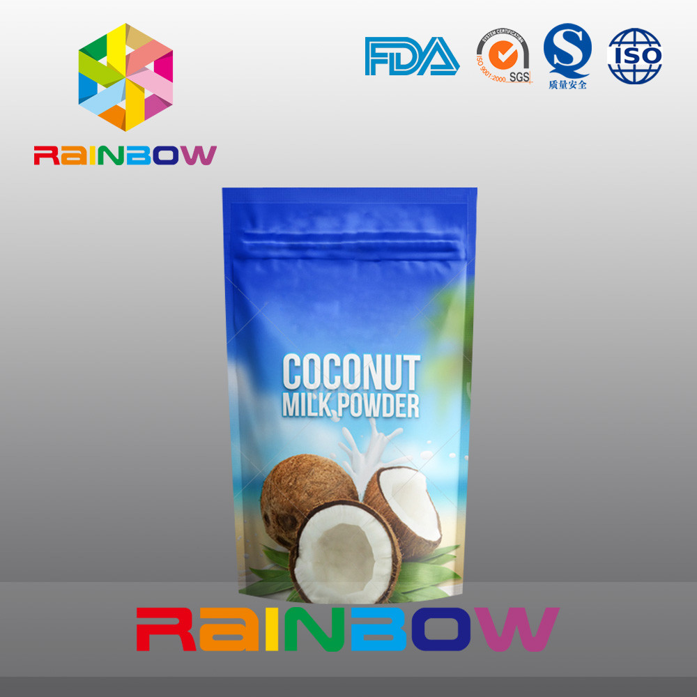 Ziplock folia aluminiowa pakowanie w dolną część torby z fałdą proteinową wstać