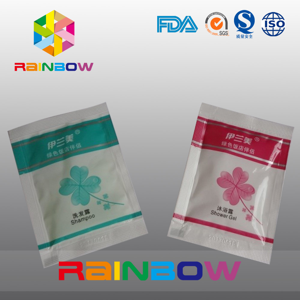 Plastikowe jednorazowe opakowania z uchwytami do szamponu z zapięciem łzowym