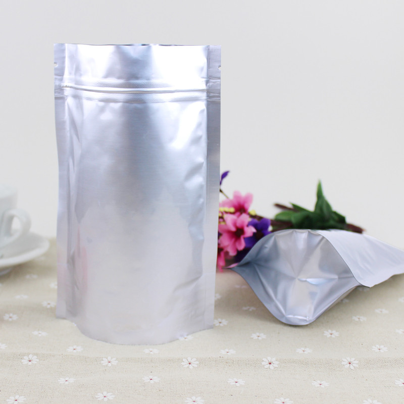 Samonośna srebrna folia aluminiowa Ziplock Etui plastikowe opakowania dla nasion Quinoa