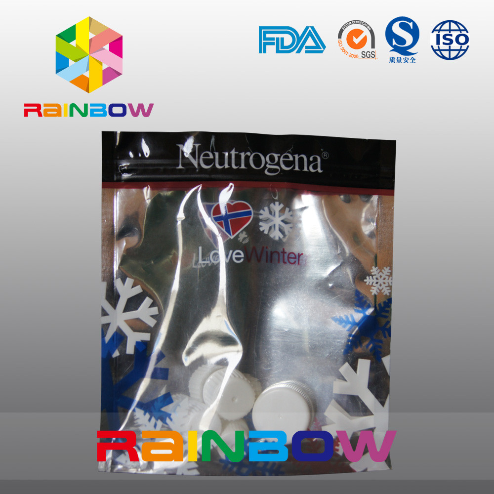 Body Mist &amp; Lotion Aluminiowa folia na plecy i przezroczysta przednia kosmetyczka Doypack