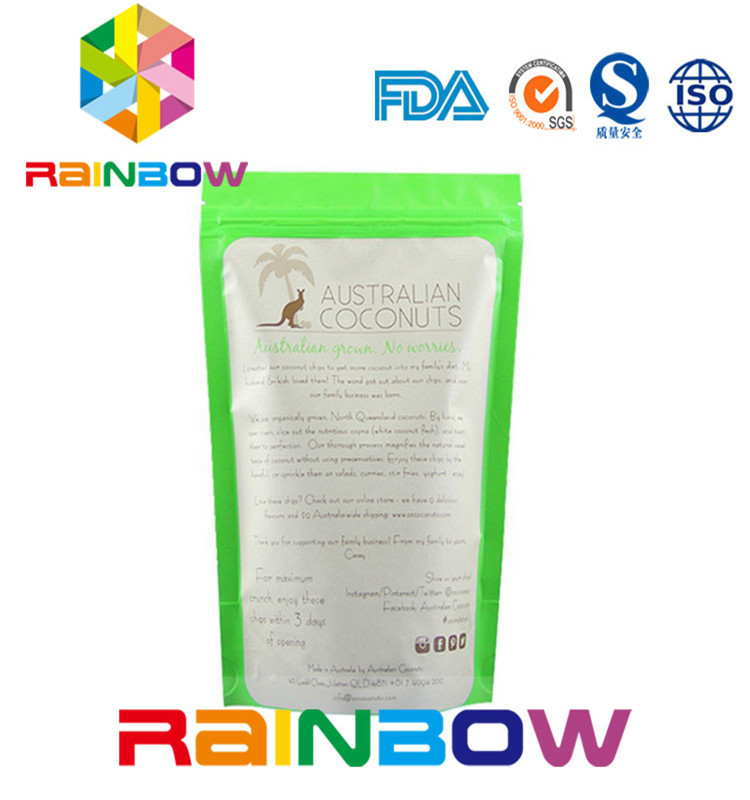 Dostosowane opakowanie do pakowania przekąsek Ziplock do pakowania nasion Stand Up Bottom Gusset