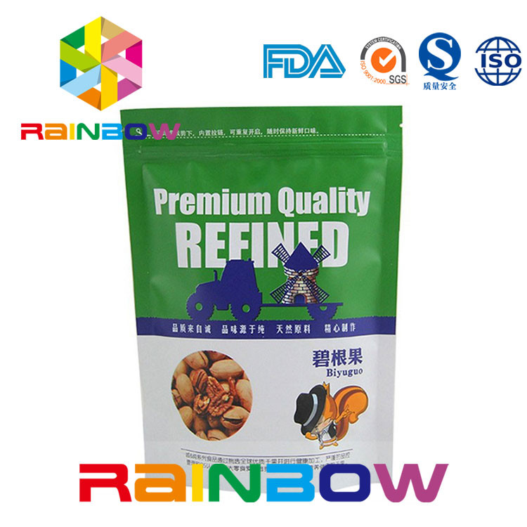 Dostosowane drukowane Doy Pack Nuts Pouch Packaging Zipper I Tear Notch