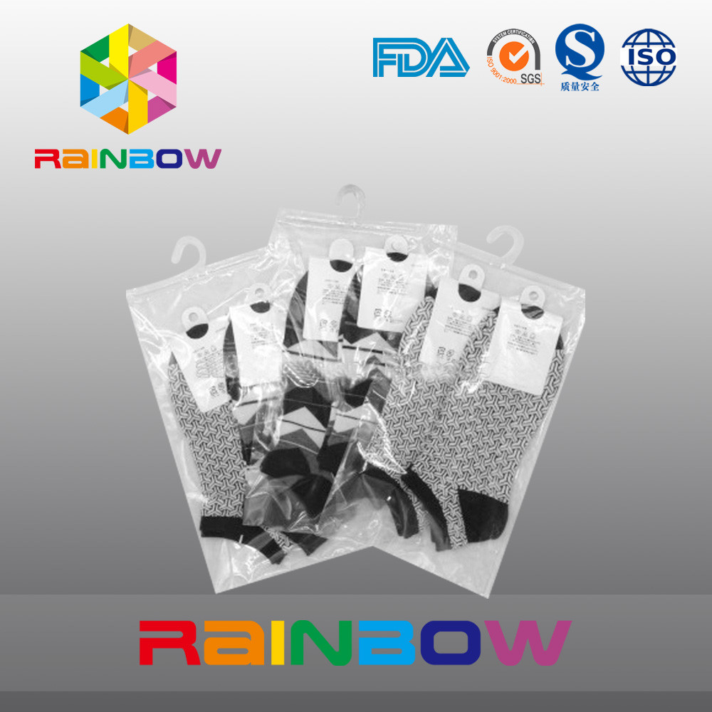 Dostosuj logo Drukuj Wyczyść plastikowa torba z wacikami / Wisząca torba z zamkiem błyskawicznym