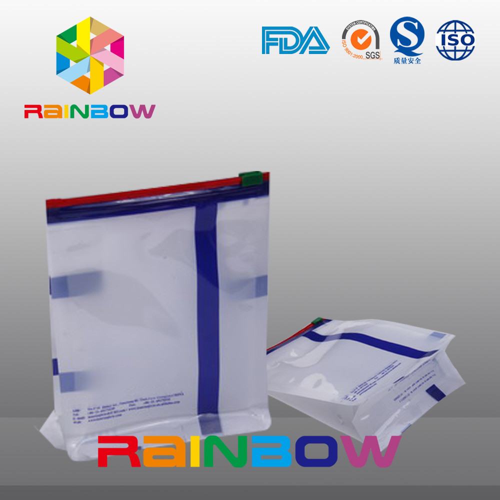 Custom Size White Qual Seal Etui z płaskim dnem z zatrzaskiem Ziplock do pakowania żywności