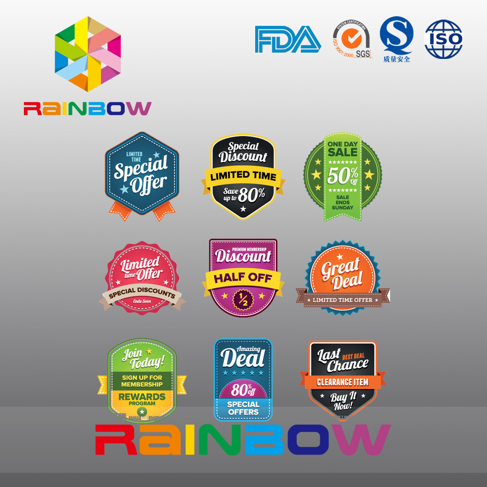 Papierowa naklejka magnetyczna Papierowa etykieta, nieregularny jedwabny ekran Etykieta na wino do zdrowej żywności