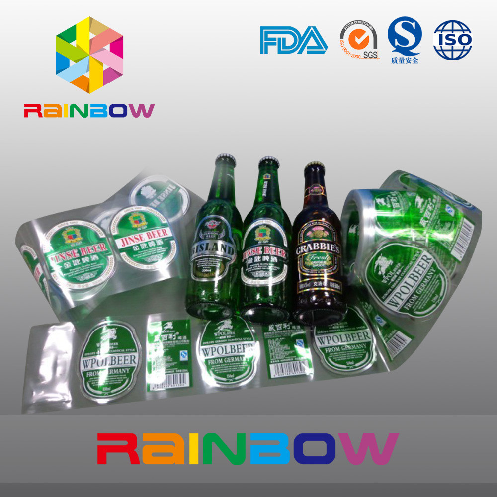 Etykiety termokurczliwe PET / PVC do wina / soku, logo do drukowania niestandardowego