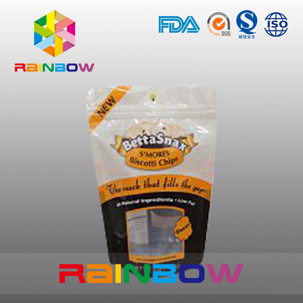 Standup Ziplock Woreczki z przezroczystego tworzywa sztucznego z motyle Hang Hole na słodycze / przekąski