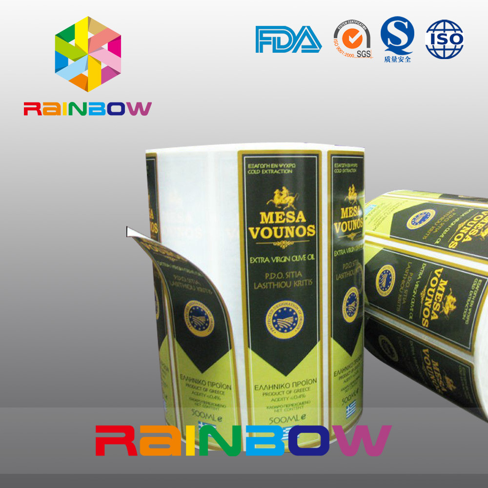 Etykiety z folii termokurczliwej samoprzylepne z nadrukiem Etykiety z nadrukiem i etykiety do butelek na wino