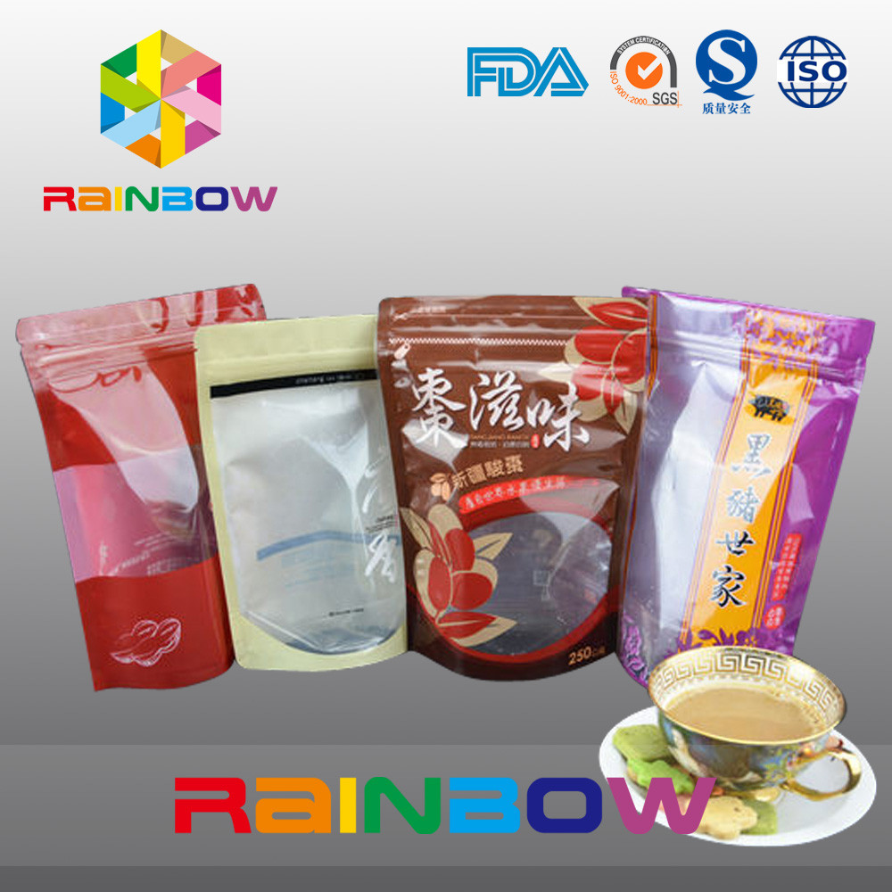 Plastikowe dolne worki z fałdami / Stand Up Bag Ziplock i Window For Ground Coffee Bean