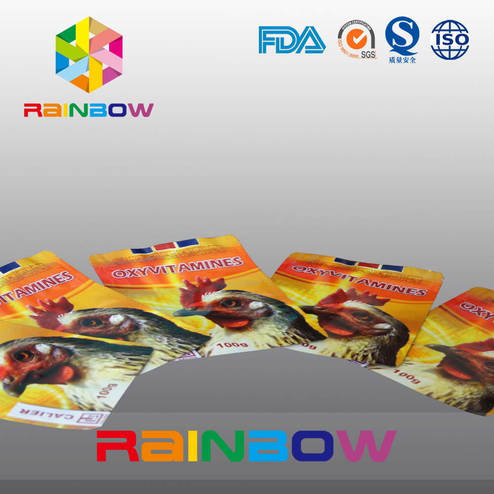 Wklęsłodruk worek z karmą dla zwierząt z zamkiem błyskawicznym / ponownie zamykanym workiem na karmę dla zwierząt