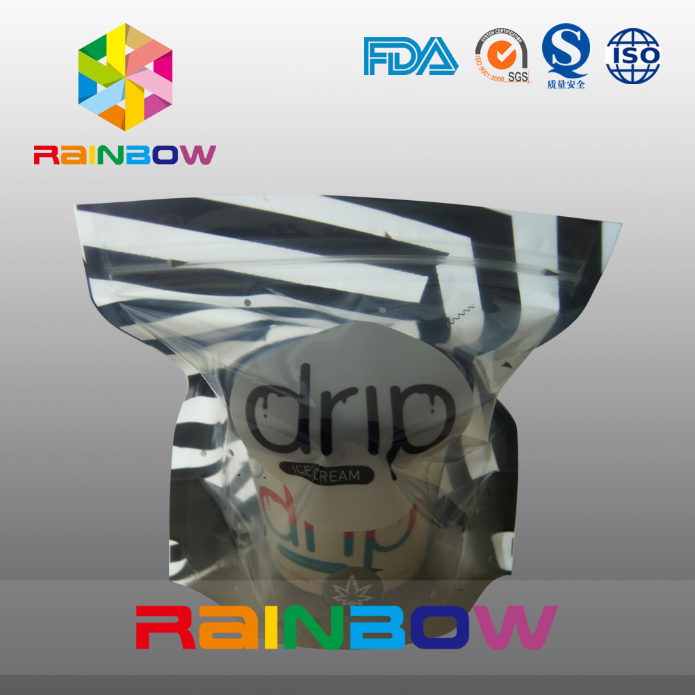 Stand Up Lossy Ice Cream Opakowania plastikowe woreczki z przezroczystym okienkiem i zamkiem
