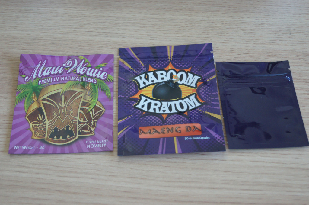 Chemikalia trzy boczne torby pakujące maeng da kratom ziplock