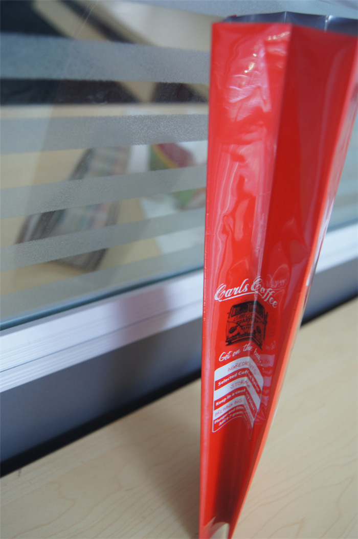 Indywidualne worki na kawę z folii aluminiowej z zaworem, czerwone zielone