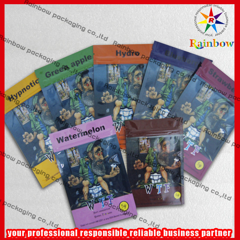 Żywe drukowanie woreczków na kadzidełka z ziołami, torba z folii aluminiowej