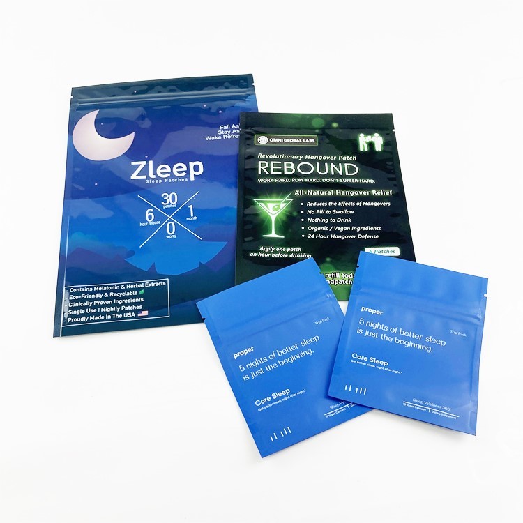 Biodegradowalna folia Kraft Paper Puste saszetki Próbki kosmetyczne Trzystronnie zamykana torba