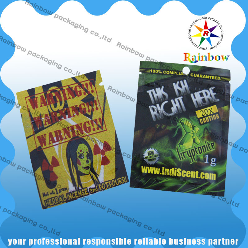 Heat Seal Plastikowe Torby Ziołowe Incens, Torba z folii aluminiowej Ziplock