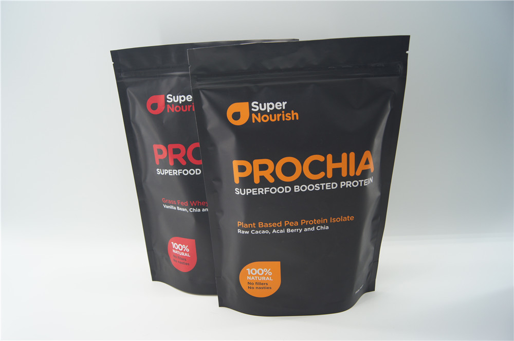 Dostosowane torby dolne z fałdą dolną 500g, pokrowiec na foliowy stożek do pakowania w folię proteinową