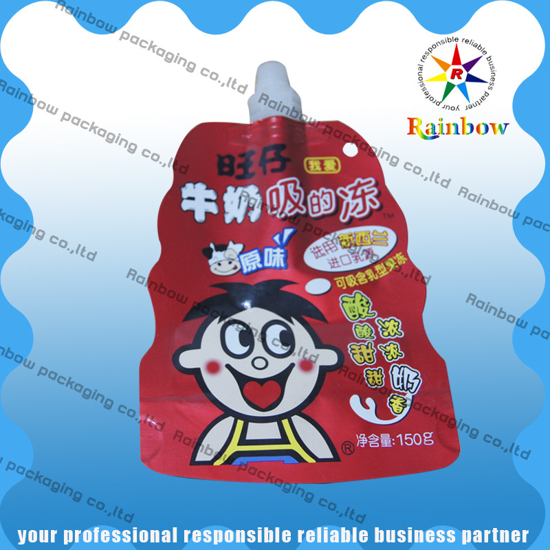 Opakowanie z wylewaną wylewką z tworzywa sztucznego, biodegradowalne dla mleka