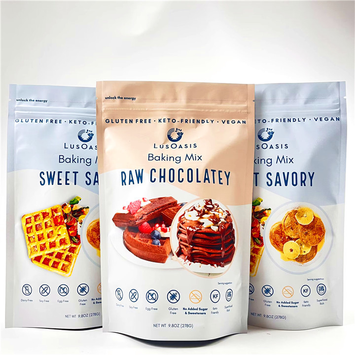 Drukowane etui z mylaru spożywczego Cookie Cake Snack Bag Opakowanie Zip Lock Laminowane