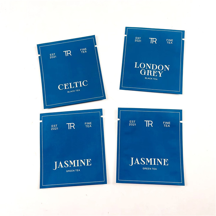 500 szt. Opakowania Drukowanie Torby z mylaru do torebek z czarną zieloną herbatą