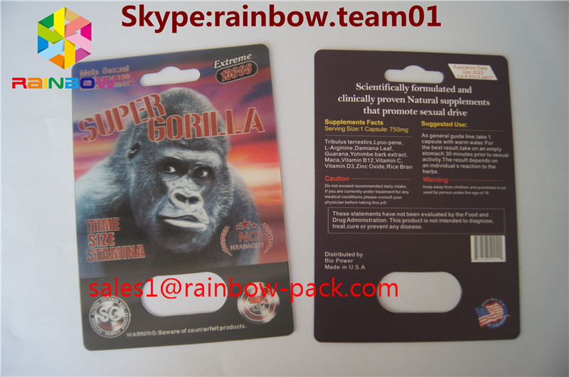 Karta druku 3D FX 25000 plastikowa karta graficzna 3D Niestandardowe drukowane nosorożca V7 3D pillspackaging 3D karta pigułki płci