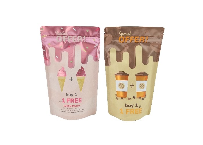 Matowa metaliczna torba stojąca Niestandardowe opakowanie na herbatę do żywności Torby z mylaru z folii aluminiowej