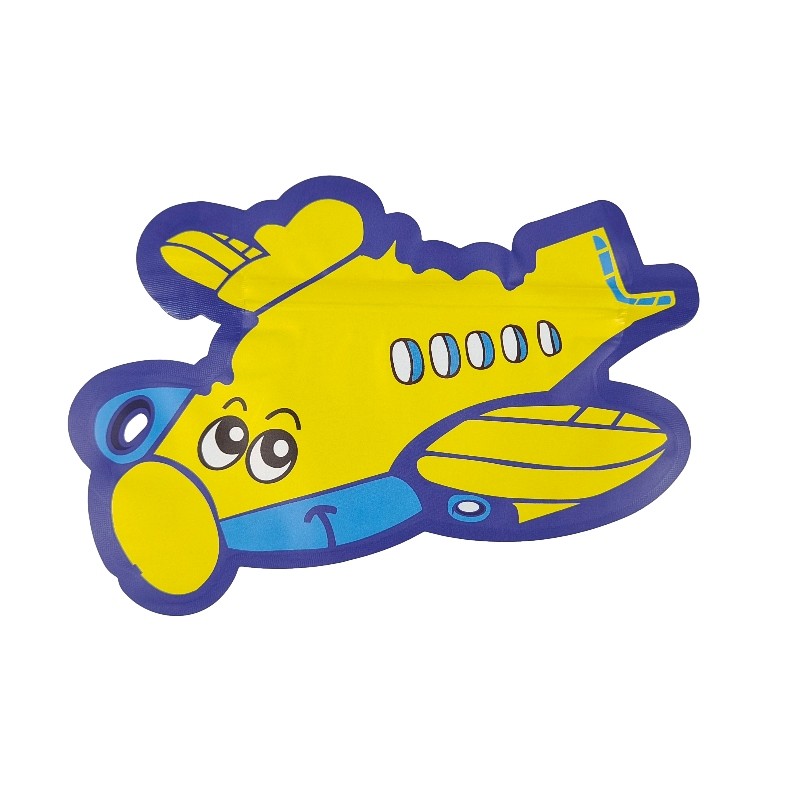 Torba z mylaru z nadrukiem holograficznym 3,5 g 7 g Specjalny zamek błyskawiczny o nieregularnym kształcie