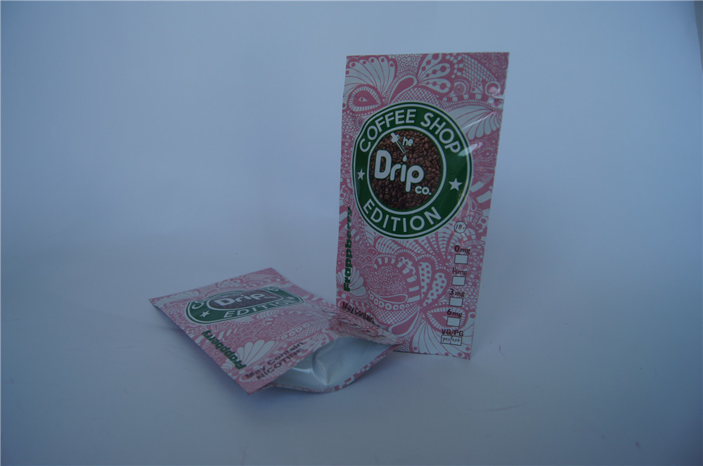 Niestandardowe drukowanie Stand Up Vape Pakiet Opakowanie Torby z zamkiem błyskawicznym / Tear Notch