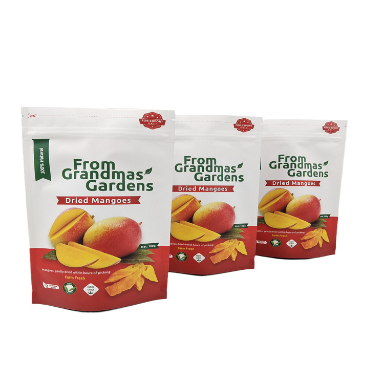Niski MOQ Niestandardowy worek z papieru Kraft do suszonego mango