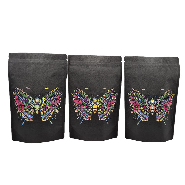 Sprzedaż hurtowa, specjalnie zaprojektowana, przyjazna dla środowiska, torba opakowaniowa z papieru kraft'owego z zakładkami Mylar'owymi, które można ponownie zamknąć, w celu wytworzenia proszku z białek przypraw