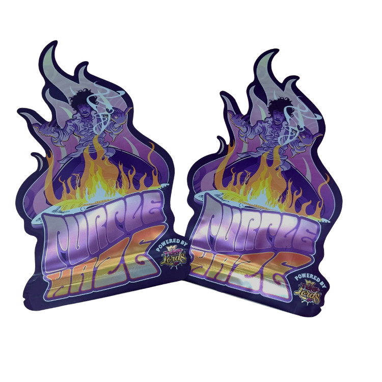 Drukowanie na zamówienie 3,5 g torebki Mylar z wycięciem nieregularnym torebki z zamknięciem zamkniętym Krąg Mylar Soft Touch plastikowe torebki cukiernicze