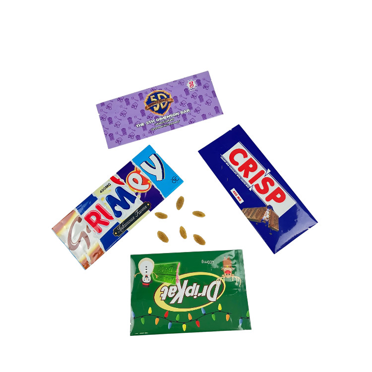Food Back Side Seal Bag Snack Candy Packaging Chocolate Candy Bar Wrapper Niestandardowe Środkowe Side Seal Candy Bags