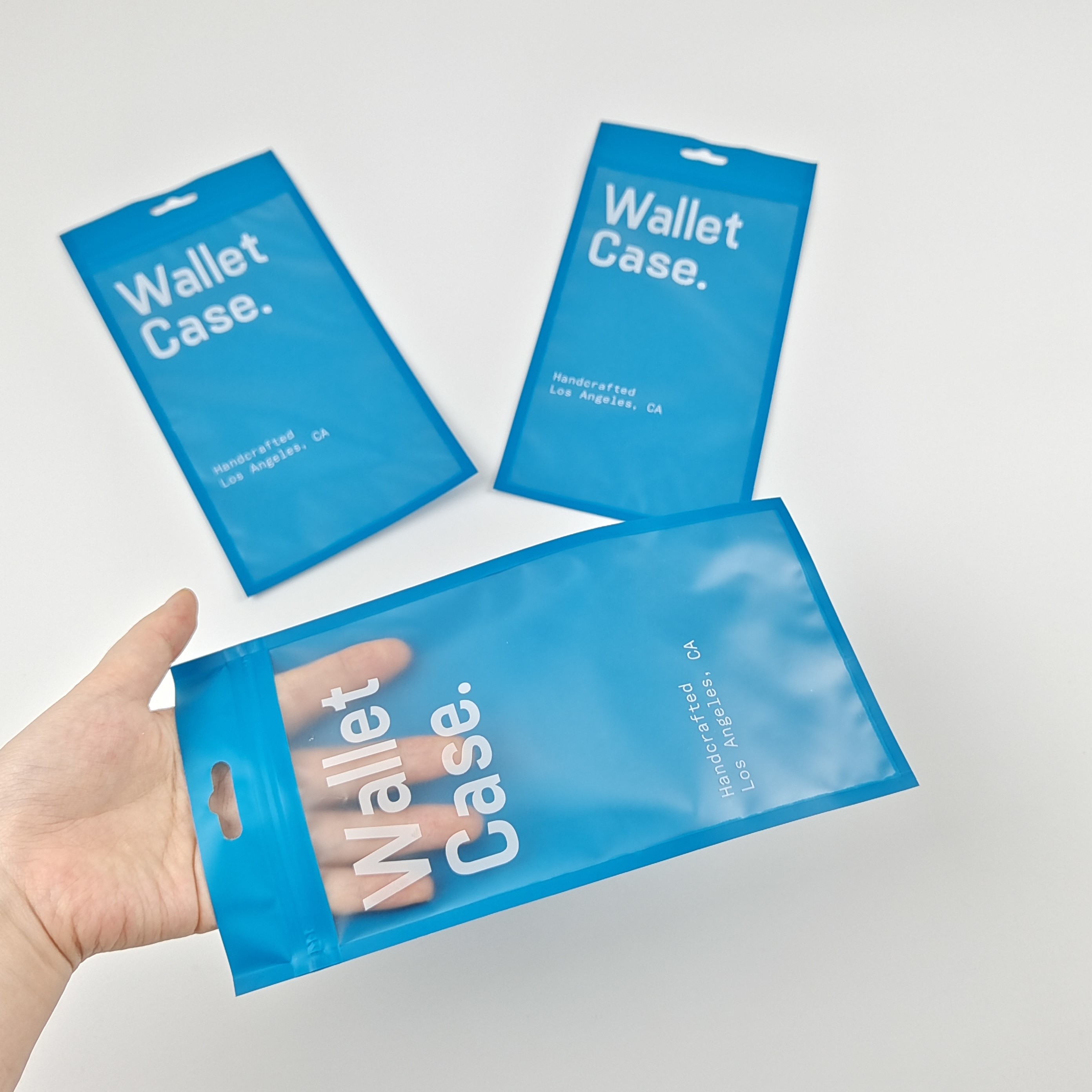 Trzy boczne uszczelki zamykania Flat Wallet Case Phone Case Plastic Packaging Bags